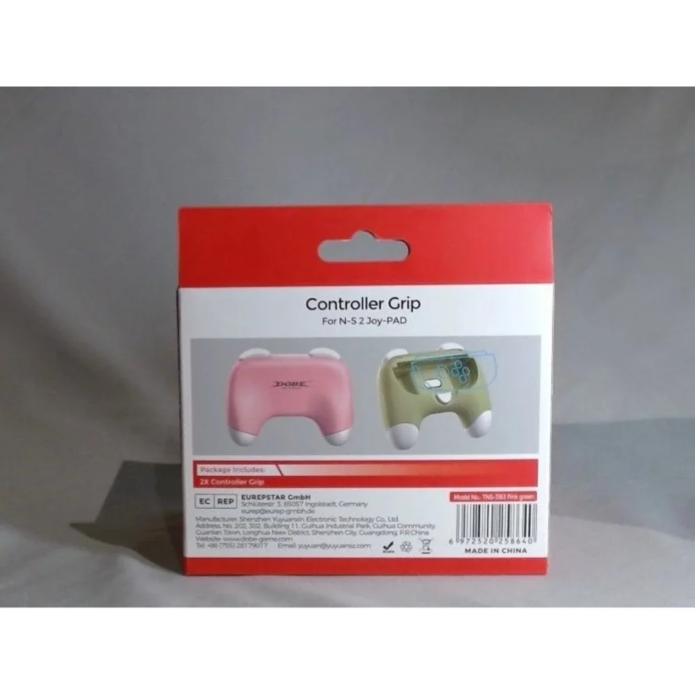 DOBE Controller Grip for N-S 2 Joy-PAD in pink and green, BRAND NEW IN BOX